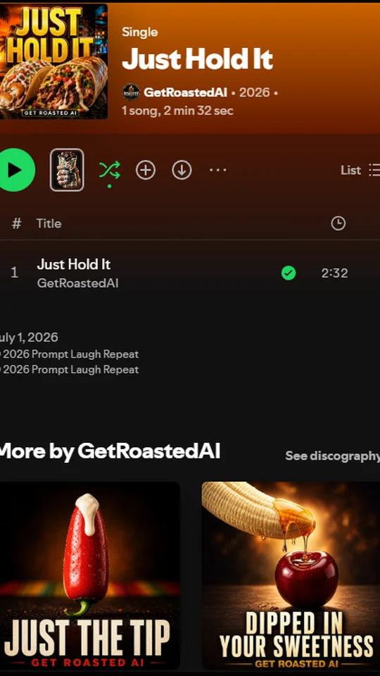 Just Hold It — our release live on Spotify