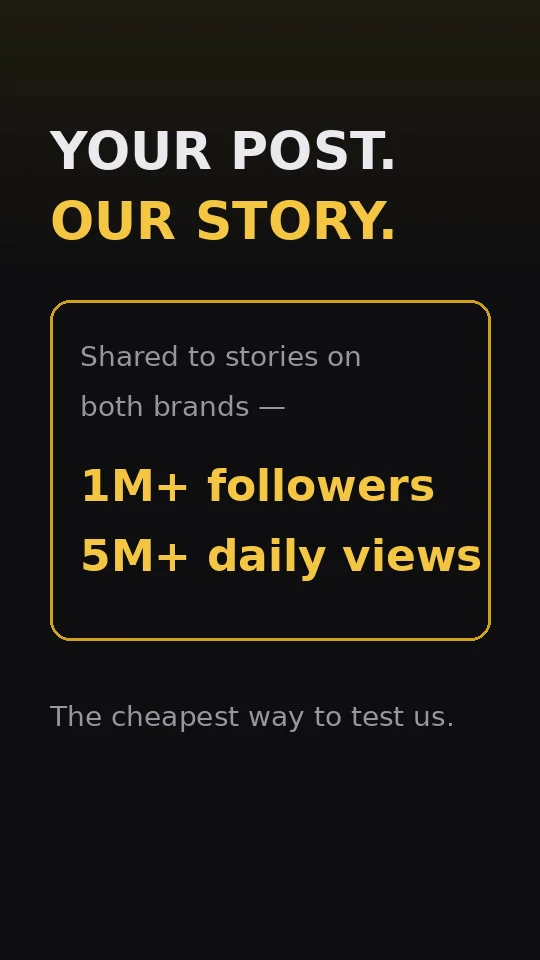 Your post shared to our stories